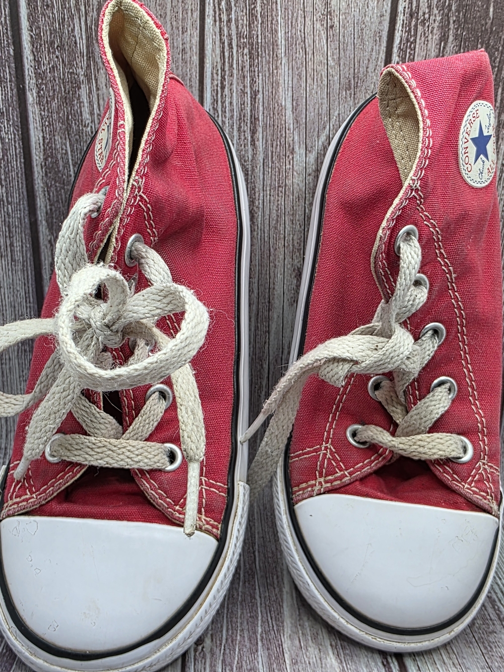Converse Kids' Size10 Red Canvas High-Top Sneakers